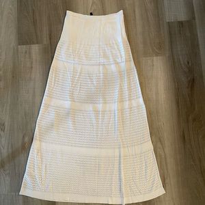 White BCBG maxi skirt